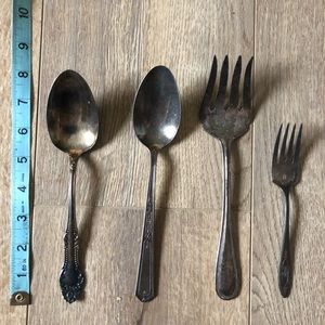 4 for $20 - set of 4 vintage forks and spoons